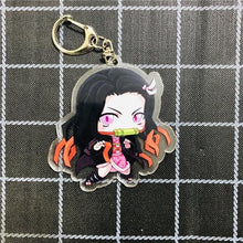 Load image into Gallery viewer, Anime Demon Slayer Cosplay Prop Accessory Keychain Acrylic Key Chain Keyring-Demon Slayer, Props - MoonCos
