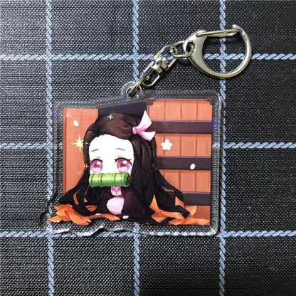 Anime Demon Slayer Cosplay Prop Accessory Keychain Acrylic Key Chain Keyring-Demon Slayer, Props - MoonCos