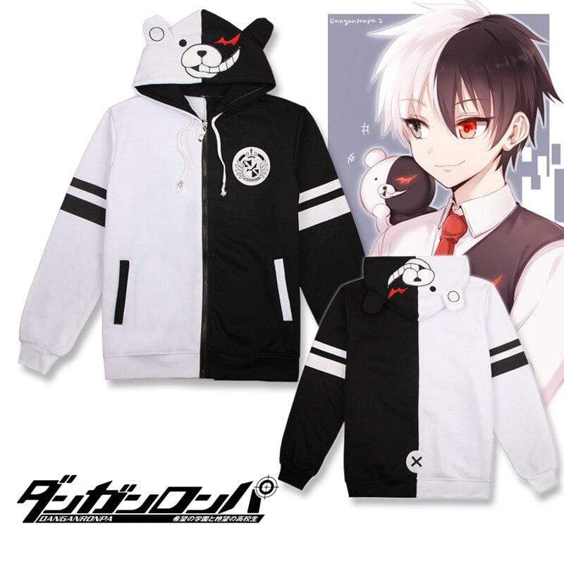 Danganronpa Monokuma Cosplay Hoodie Unisex Sweatshirt T-shirt Hooded Jacket-Dangangronpa - MoonCos