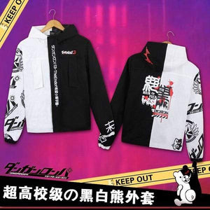 Danganronpa Monokuma Cosplay Hoodie Unisex Sweatshirt T-shirt Hooded Jacket-Dangangronpa - MoonCos