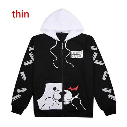 Danganronpa Monokuma Cosplay Hoodie Unisex Sweatshirt T-shirt Hooded Jacket-Dangangronpa - MoonCos