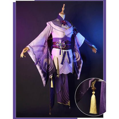 Raiden Shogun Cosplay Genshin Impact Cos costume Raiden Ei Full set Japanese style kimono-Genshin Impact, New Arrivals - MoonCos