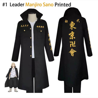 Tokyo Revengers Cosplay Costume Manjiro "Mikey" Sano Ken Ryuguji Cosplay Tokyo Manji Gang Uniform Set Short-sleeved Kimono Embroidery-Tokyo Revengers - MoonCos