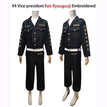 Load image into Gallery viewer, Tokyo Revengers Cosplay Costume Manjiro &quot;Mikey&quot; Sano Ken Ryuguji Cosplay Tokyo Manji Gang Uniform Set Short-sleeved Kimono Embroidery-Tokyo Revengers - MoonCos
